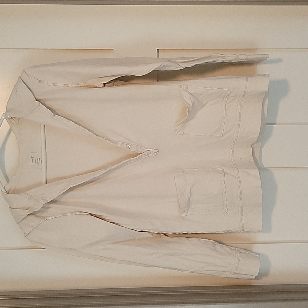 Gap tissue tee long sleeve hooded henley